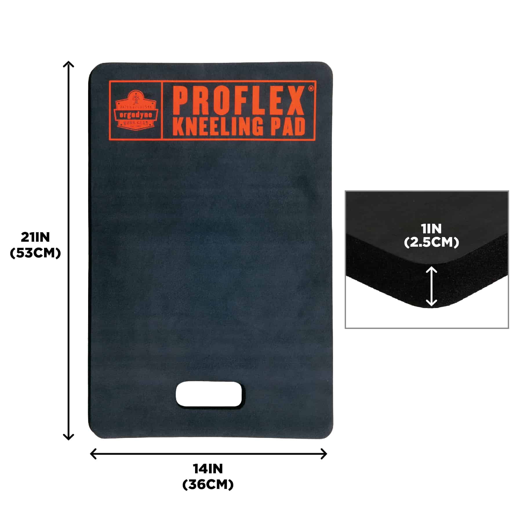ProFlex 18380 Standard Foam Kneeling Pad, Black
