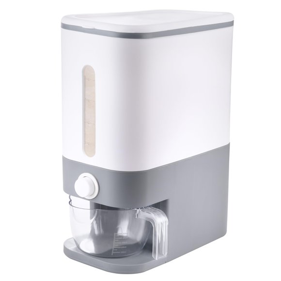 Dispensador de arroz Rubtlamp gris 10-11,5 kg con vaso medidor
