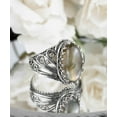 thumbnail image 3 of Filigree Art Labradorite Gemstone Angel Design Women Silver Cocktail Ring, 3 of 6