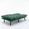 thumbnail image 6 of Triple Tree Velvet 70.87" Tufted Futon Loveseat Sofa, Emerald, 6 of 7