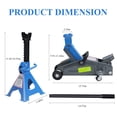 thumbnail image 5 of Car Jack Set,2 Ton Low Profile Floor Jack and Tow Heavy Duty 3 Ton Jack Stand,Single Piston Quick Lift Pump,Reflective Strips Suitable for Night Use, 5 of 7