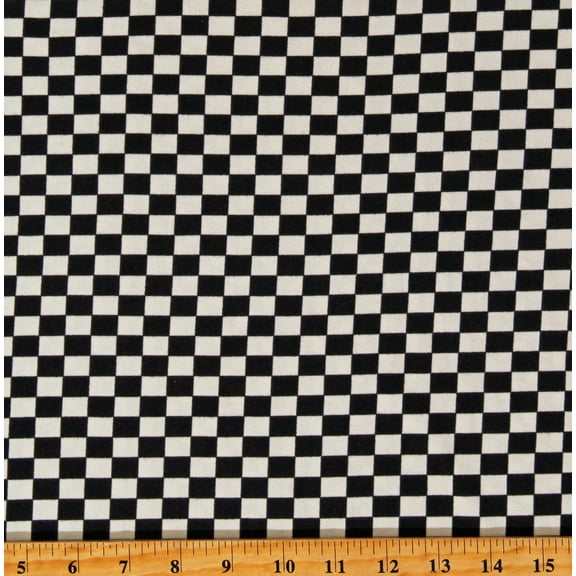 Brushed Matte Jersey Racing Check Very Soft Brushed 60" Wide Polyester/Spandex Fabric by the Yard (3389R-9F)