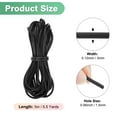 thumbnail image 3 of Uxcell Hollow Pipe Tubing Rubber Cord, 5.5 Yards 3mm Stretchy String with 1.5mm Hole for DIY Crafts, Black, 3 of 6