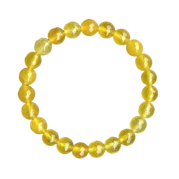 Pulsera de cuentas de piedra natural para los hombres y las mujeres de cristal amarillo de energía hecho a mano de joyería Boho pulsera ajustable unisex para el desgaste diario
