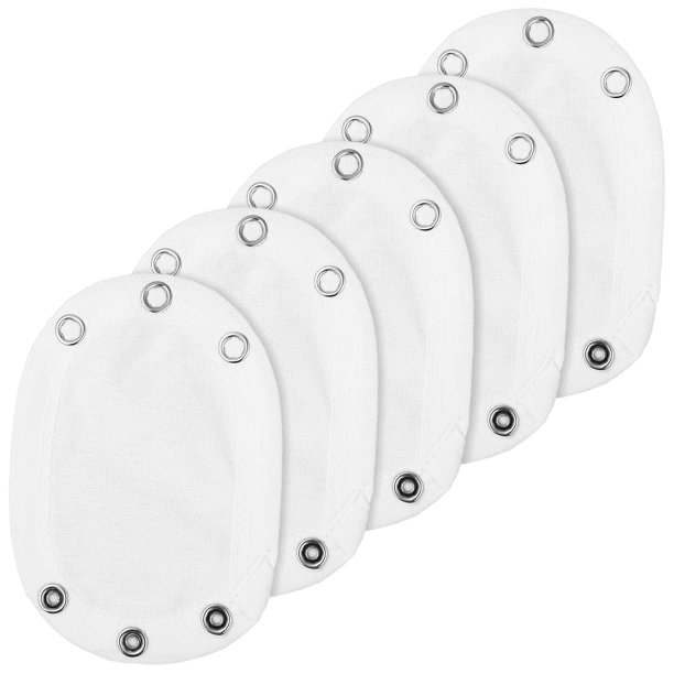 piezas de extensores de talla para bodies de bebé con broches, extensores de talla ajustables para bodies y mamelucos de bebé.