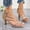 Gold, variant on Women's Sparkly Low Kitten Heel Open Toe Sandals Ankle Strap Glitter Bridal Wedding Dress Pump Shoes Silver 9.5(43)