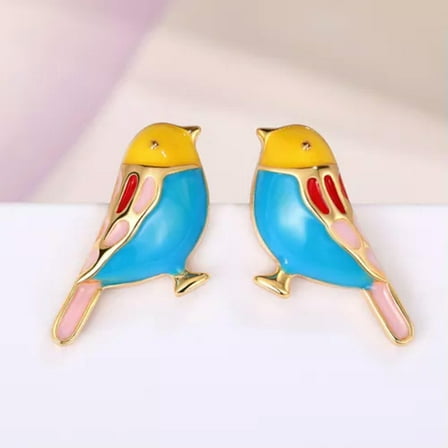 Pretty Bird 18k Yellow Gold Plated Drop Earring Women Party Jewelry Gifts A Pair