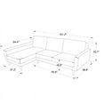 thumbnail image 2 of Ashcroft Preston Fabric Modern Living Room Corner Sectional Sofa in Dark Gray, 2 of 7