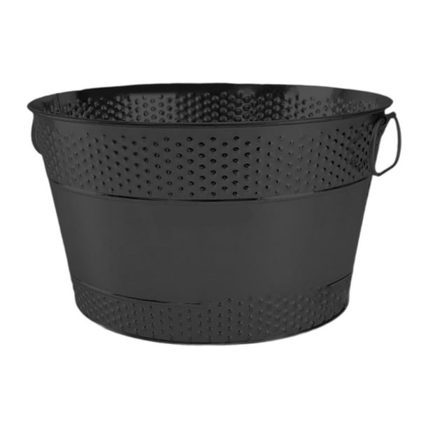 Cubo de hielo Cubo de vino con asa de transporte Organizador portátil ligero Bebidas Negro