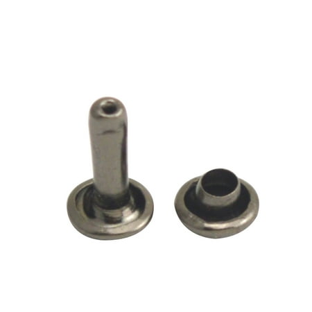 

Fenggtonqii Gun Color Double Cap Leather Rivets Tubular Metal Studs Cap 8mm and Post 12mm Pack of 200 Sets