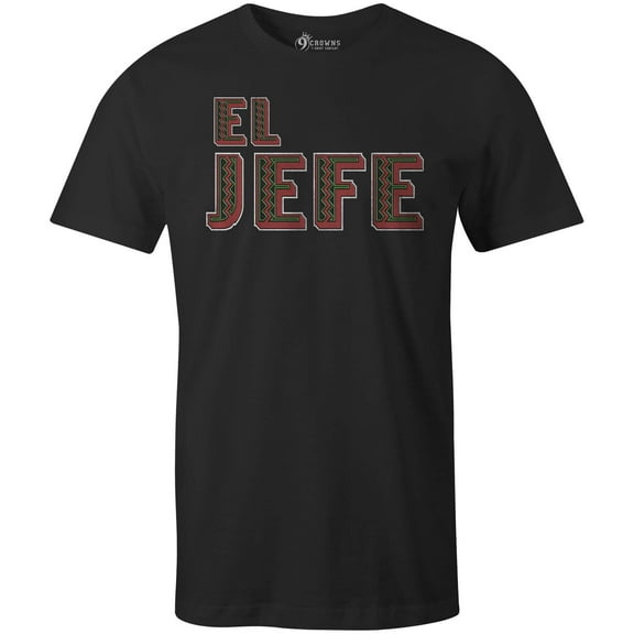 9 Crowns Tees Men's El Jefe T-Shirt (Black, Small)