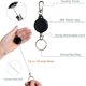 thumbnail image 2 of Retractable Key Chain,3 Pack Stainless Steel Wire Rope Retractable Badge Holder Keychain, Anti Lost Keyring Spring Snap Key Chain Clip for Key Lanyard, 2 of 4