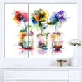 thumbnail image 2 of Designart - Abstract Flowers in Glass Vases - Extra Large Floral Wall Art, 2 of 4