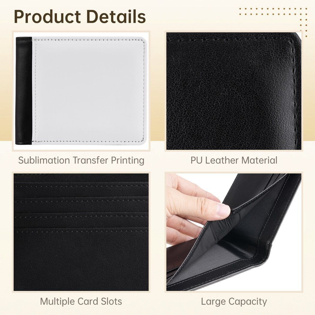 Double sided sublimation wallet with ID slot RTS – ACC Sublimation Blanks &  Designs