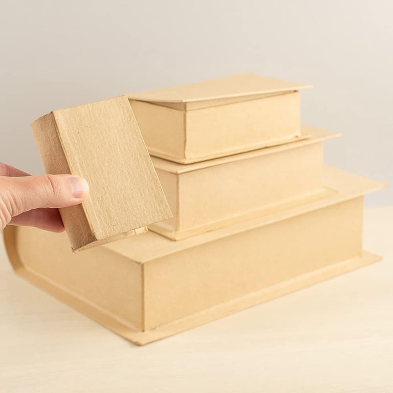 Factory Direct Craft Paper Mache Book Box Set, Set of 4, Nested