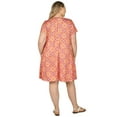 thumbnail image 2 of Larky Lark Womens Plus-Size Key Hole T-Shirt Dress In Free-Spirit Foulard, 2 of 4
