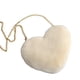 thumbnail image 4 of Bolso bandolera elegante Fernando para mujer con cadena en forma de corazón Beige 25 cm x 20 cm, 4 of 8