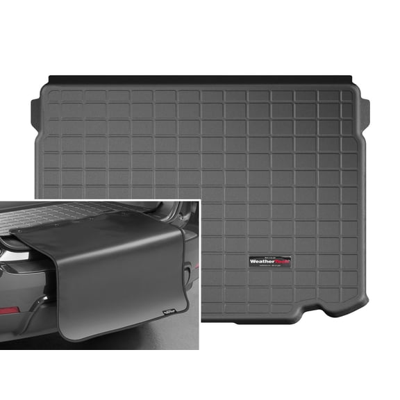 WeatherTech Cargo Trunk Liner with Bumper Protector compatible with Toyota GR Corolla, Corolla Hatchback - Behind 2nd Row w/ Bumper Protector, Black
