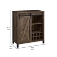 thumbnail image 5 of 42 Inch Bar Cabinet with Single Sliding Door Two Open Shelves Black, 5 of 5