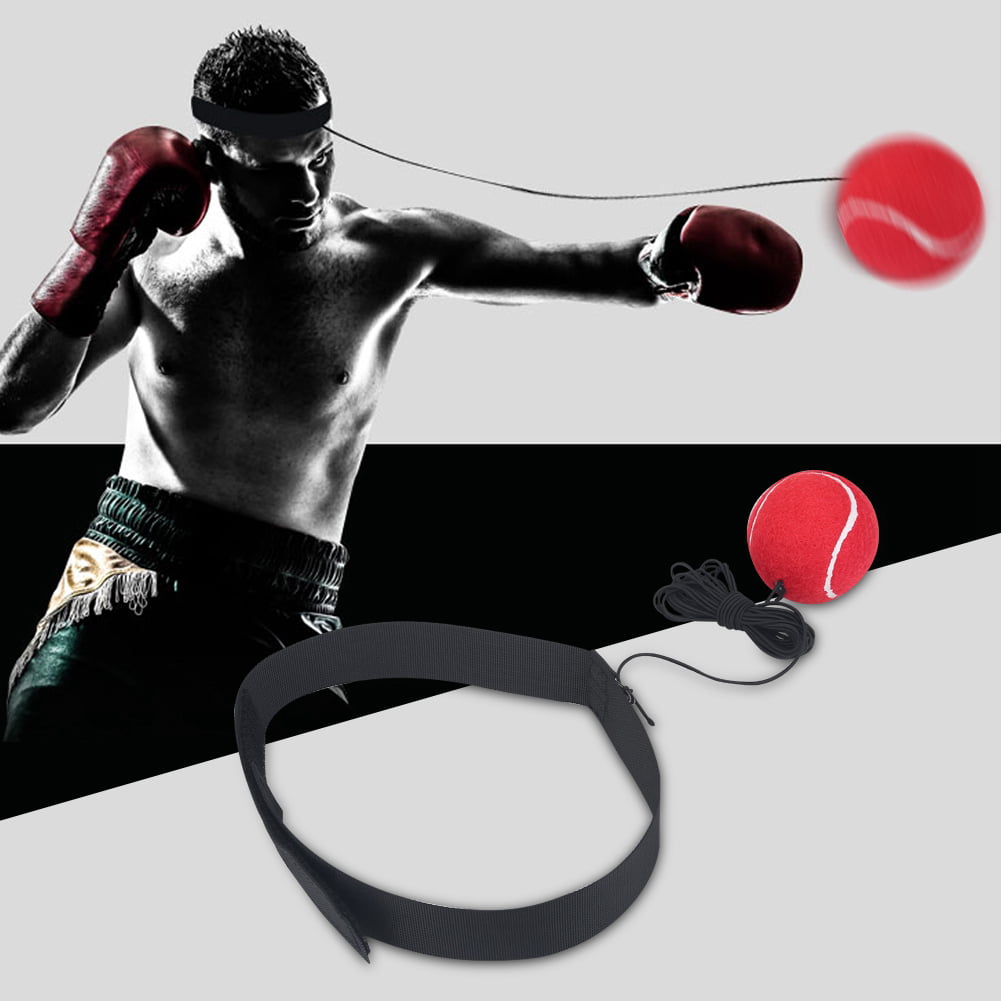 Boxing Fight Punch Reflex Ball with Head Band Set Stress Relief for Muay Thai Taekwondo Punching Reflex Ball
