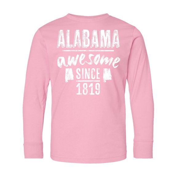 Inktastic Alabama Awesome Since 1819 Long Sleeve Youth T-Shirt