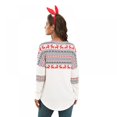 thumbnail image 4 of POINTERTECK Femmes Noël Imprimé Tops Femaël Manches Longues O-Cou Épissage Tee Printemps Automne Slim Tops, 4 of 10