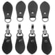 thumbnail image 4 of 4pcs Clothing Hook Buckles Simple Overcoat Artificial Leather Connectors Wind Coat Connection Fastener Fashion Metal Buckles (Black), 4 of 4
