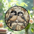 thumbnail image 2 of Chickadee Stained Glass Sun Catcher Bird Light Catcher Couple of Chickadees Window Hanging Bird Home Decoration, Stained Glass Ornament 2025, Holiday Decoration, Seasonal Keepsake, 2 of 6