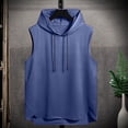 thumbnail image 2 of HBGVBA Men's Hoodie Tank Tops,Workout Sleeveless Muscle Tee,Solid Color Hooded Casual Daily Workout Tank Top, 2 of 5