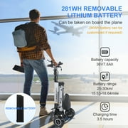 TopMate ES33 Powered Mobility Scooter 3 Wheels Foldable Trike with Seat for Adults Senior, 8 inch Tires Lightweight Electric Scooter with Removable 36V 7.8AH Battery & Reverse Function