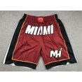 thumbnail image 1 of Miami Heat Retro Embroidered Zipper Pocket Shorts Basketball Pants Embroidered Shorts, 1 of 2