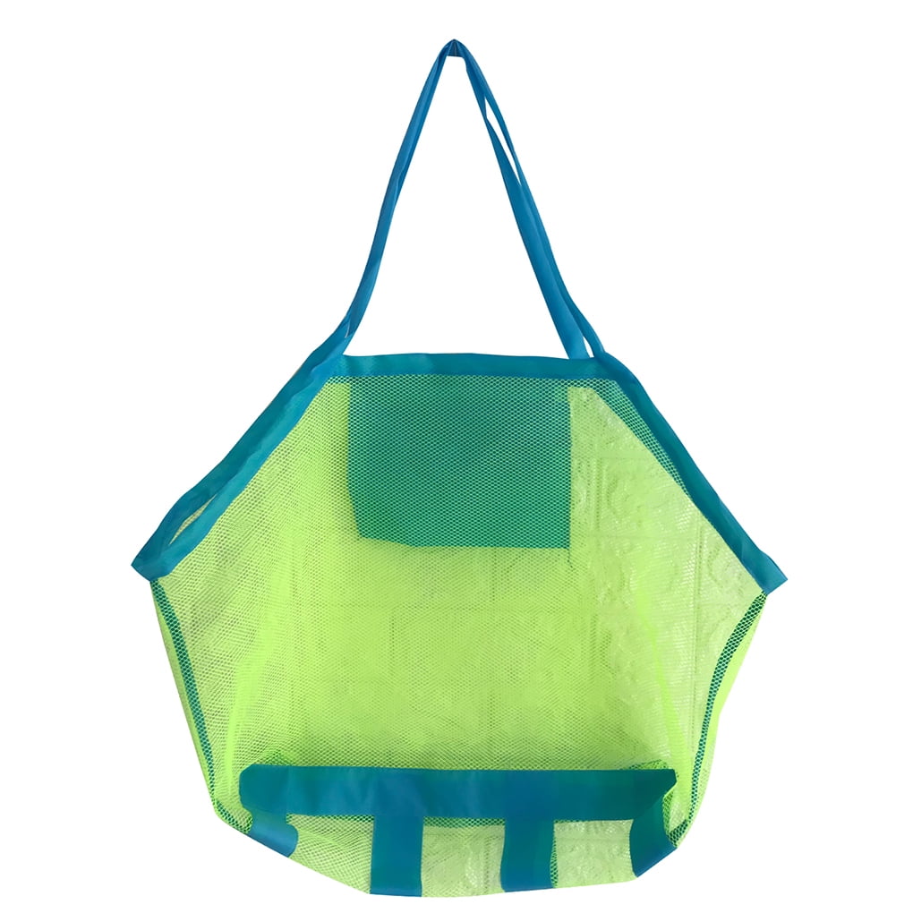 Wrea Foldable Kid Outdoor Beach Bag Mesh Shoulder Bag Shopping Toy Tote
