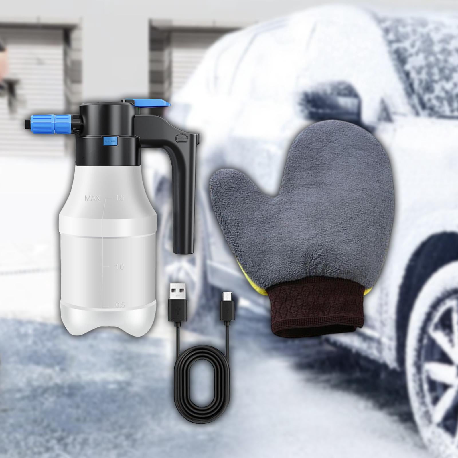 Fzaqwen 1.5L Car Wash Cleaning Electric Pressure Washer Portable Powerful Electric Foam With Short Glove