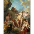 thumbnail image 2 of Noël Nicolas Coypel 15x18 Gold Ornate Wood Frame and Double Matted Museum Art Print Titled - The Judgement of Paris (1728), 2 of 4