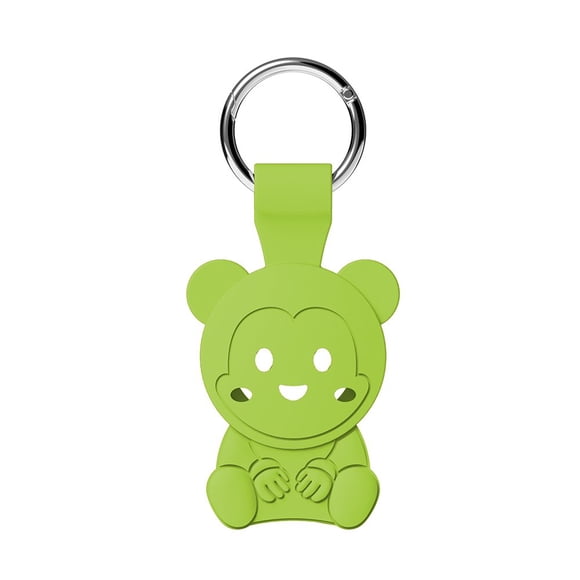 Locator Case Silicone Tracker Cover Anti-lost Protector Keyring Replacement for Airtags Green