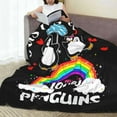thumbnail image 3 of Cute Penguin Blanket Just A Girl Who Loves Penguin Blankets Super Soft Flannel Throw Blankets Bed Bedding Couch Decor Gifts for Kids Boys Girls Women Adult 60"x50", 3 of 6