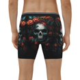 thumbnail image 2 of Men's Boxer Briefs, Butterfly Flower Skull Soft and Breathable Mens Underwear Boxer Briefs With Widen Waist, 2 of 5