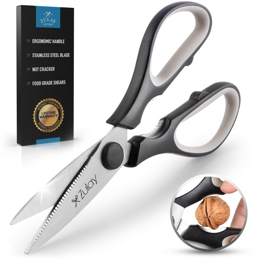 Zulay Kitchen MultiPurpose Kitchen Scissors, Premium Kitchen Shears