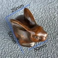 thumbnail image 3 of Solid Brass Rabbit Tea Pet Figurine Chinese Zodiac Bunny Animal Sculpture Desktop Ornament Meditation Decor Collectible, 3 of 11