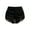 Black, variant on Womens Retro Western Shorts High Button Waist Fringe Faux Suede Summer Shorts with Pockets Sky Blue