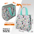 thumbnail image 3 of Boston Terriers and Flowers Insulated Lunch Bag for Women & Adults,Large Portable Soft Cooler Lunch Bag,Thermal Food Storage Tote with Pearl Cotton,8.66L,8.75x5.75x9.5 Inch, 3 of 6