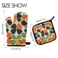 thumbnail image 2 of Yayeee Oven Mitts and Pot Holder Set of 2 Heat Resistant Kitchen Gloves Baking Hot Pad, Black Clover Pattern, 2 of 5