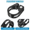 thumbnail image 3 of Uxcell 28.6mm Cycles Bike Seat post Clamp, 2Pcs Aluminum Alloy Seat Tube Clip Bike Quick Release Clamp Black, 3 of 5