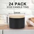thumbnail image 4 of Paquete de 24 Latas Velas Negras con Tapas 4 Onzas, Frascos Onzas para Hacer una Granel, 4 of 5