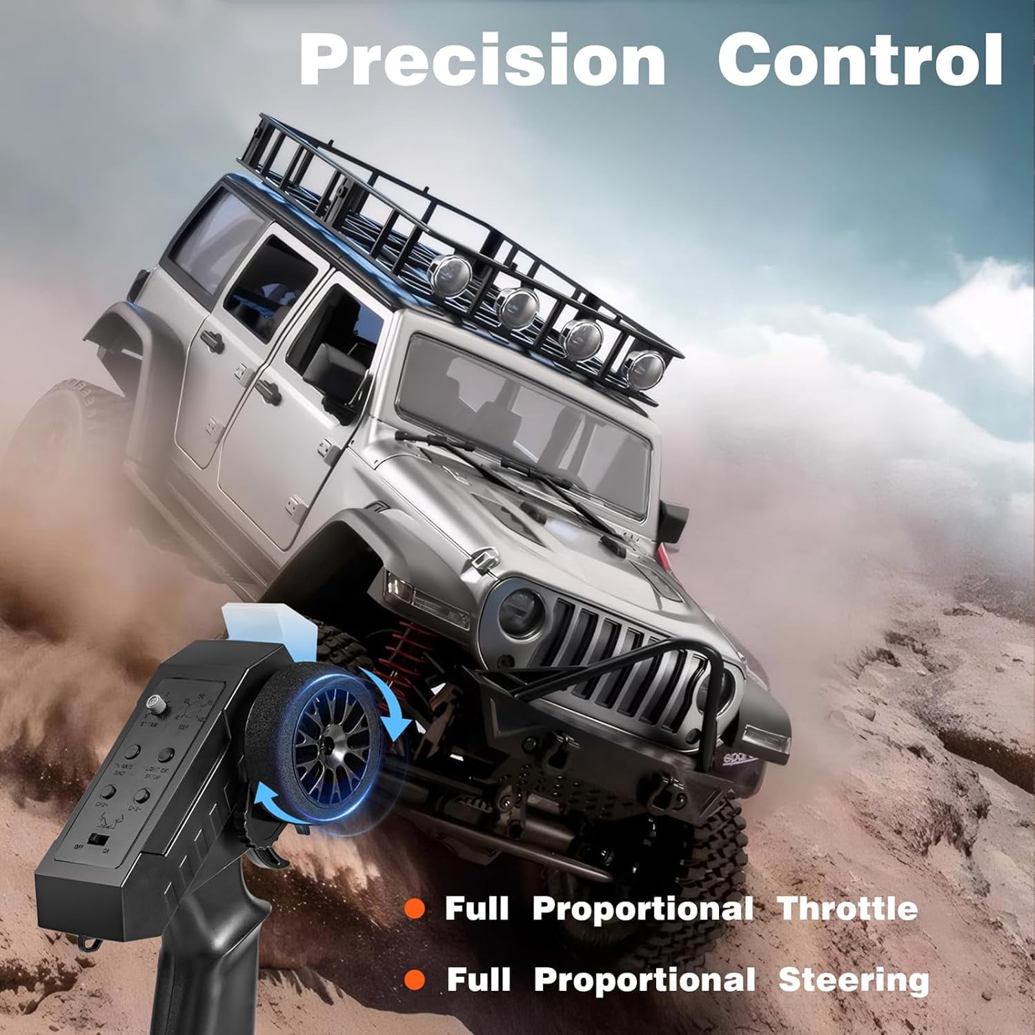 1/12 RC Crawler RTR, MN-128 Off-Road Truck, 4x4 RC Rock Crawler with 2.4G Remote Control RC  Car Model for Adults Gifts (Gray)