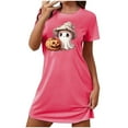 thumbnail image 2 of Youyipin Womens Summer Dresses Oversized Short Nightgown Fashion Chest Print Short Sleeve Nightdress Dresses For Women, 2 of 3