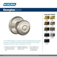thumbnail image 2 of Schlage F10 GEO 609 Georgian Door Knob, Hall & Closet Passage Lock, Antique Brass, 2 of 2
