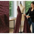 thumbnail image 5 of Soimoi Cotton Voile Fabric Leaves,Floral & Quatrefoil Damask Print Fabric by the Yard 56 Inch Wide, 5 of 7