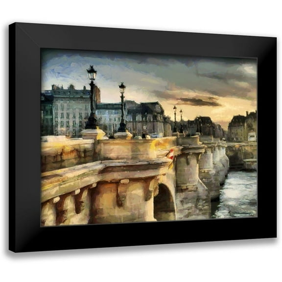 Bolokofsky, Ronald 14x12 Black Modern Framed Museum Art Print Titled - Le Pont-Neuf