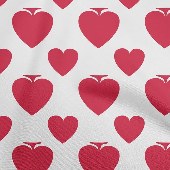 oneOonePolyesterSpandexRedFabricPokerCardSewingFabricByTheYardPrintedDiyClothingSewingSupplies56InchWide